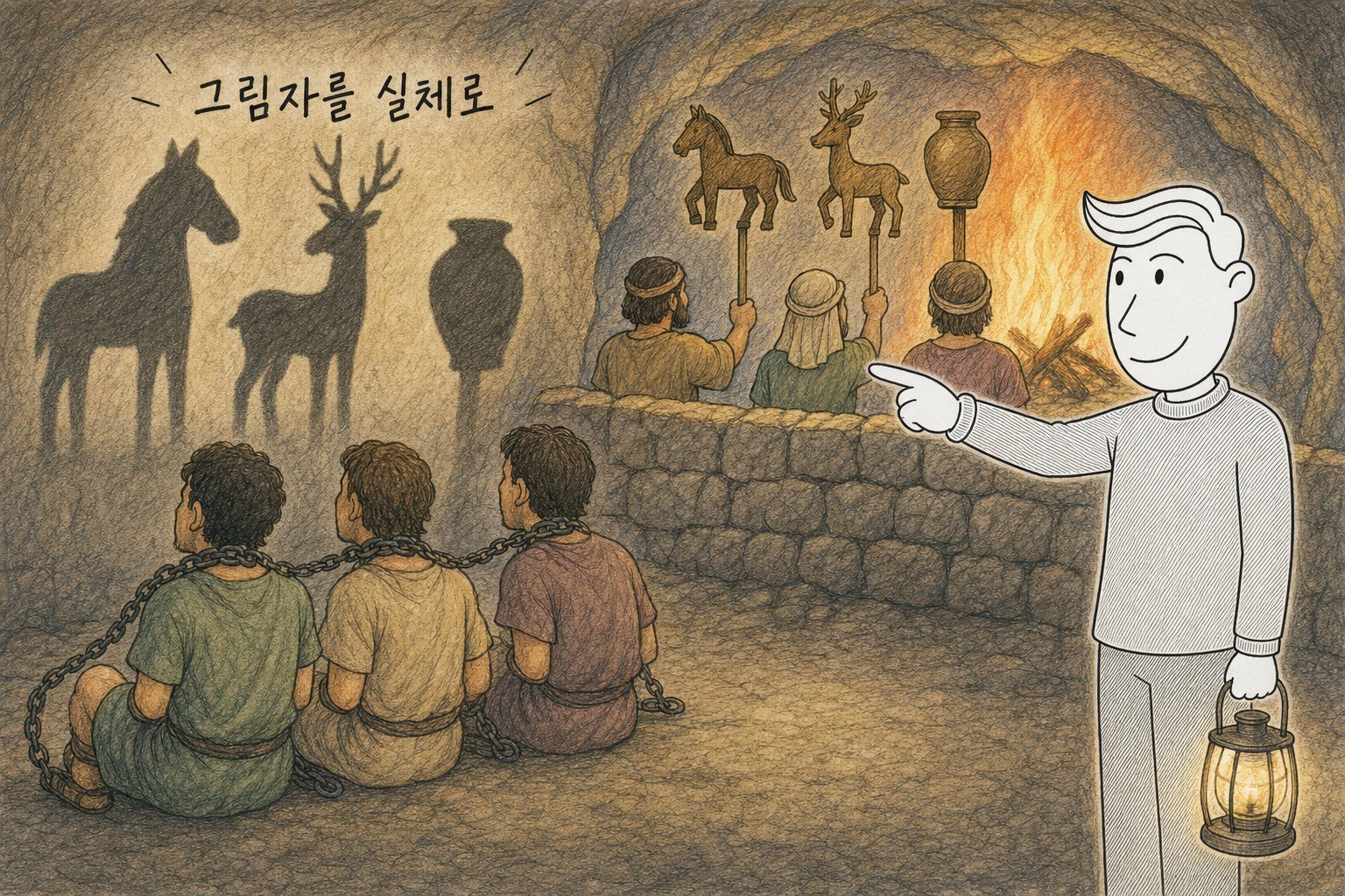 플라톤 「동굴의 비유」 원문 읽기 — 그림자를 실체로 믿는 사람들