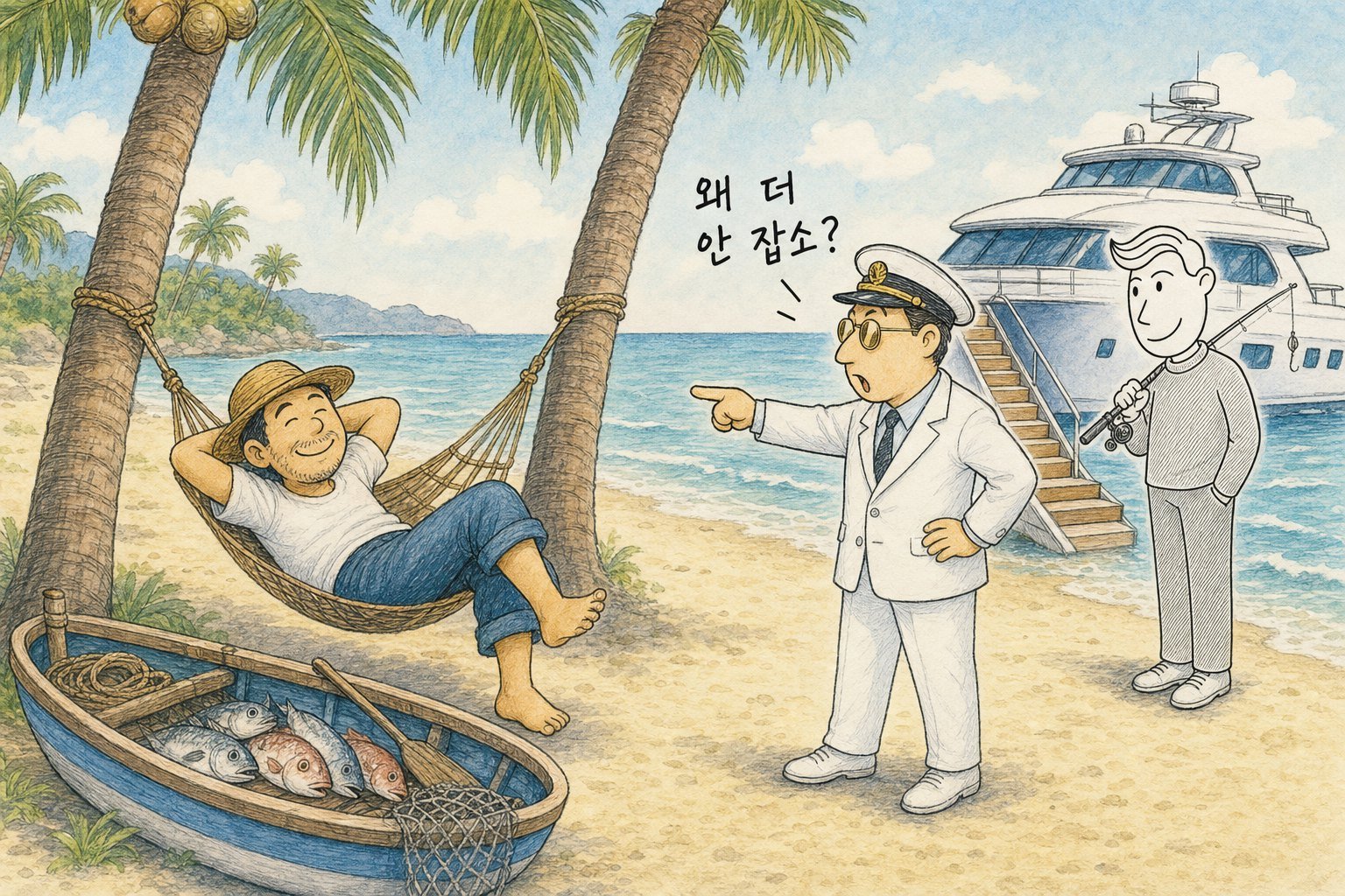 버트런드 러셀 「게으름에 대한 찬양」 — 부자와 어부 이야기