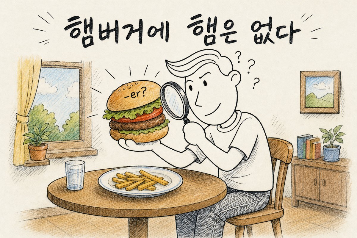 영어 접미사 (er) — 햄버거에 햄이 없는 이유